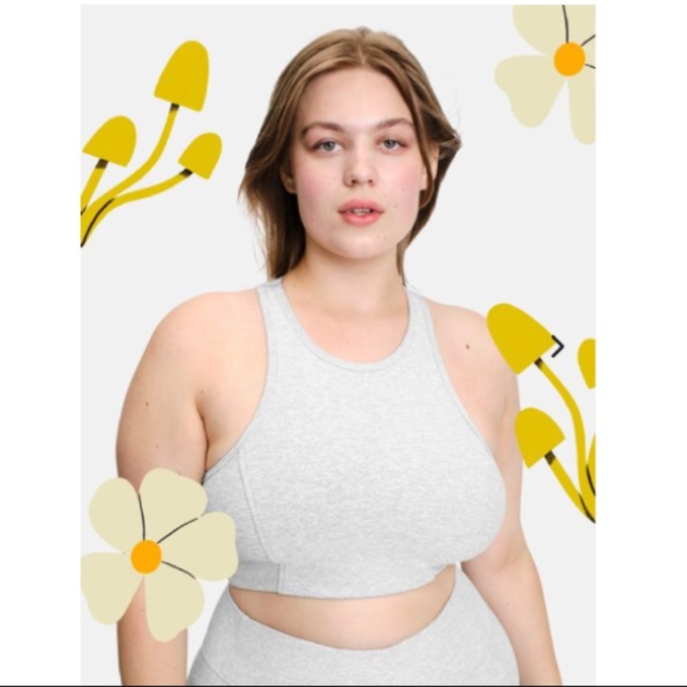 Outdoor Voices Athena Crop Top Sports Bra In Dove